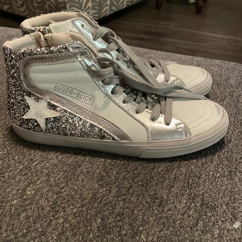 High rise trendy glitter ⭐️ star sneakers
